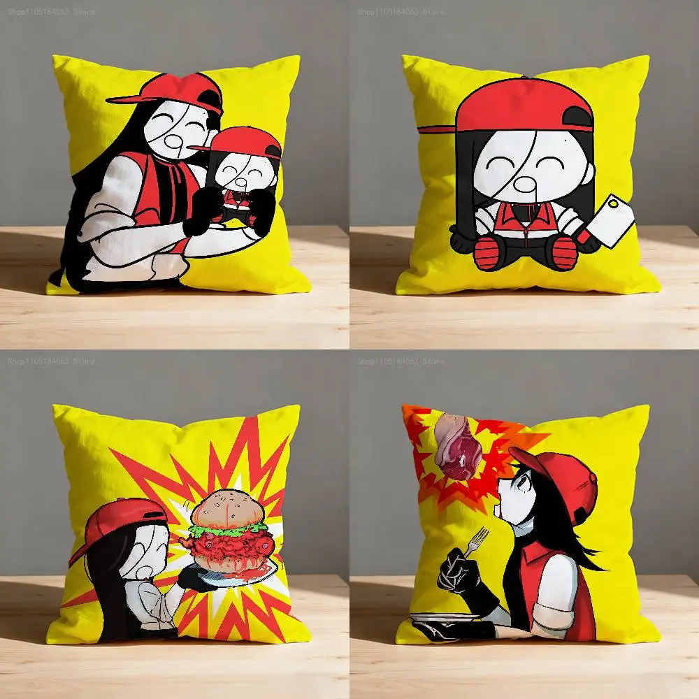 يي شي المغني اللحوم فتاة كيس وسادة ل أريكة ديكور سيارة مكتب غرفة الطباعة غطاء الوسادة الزينة والحامي