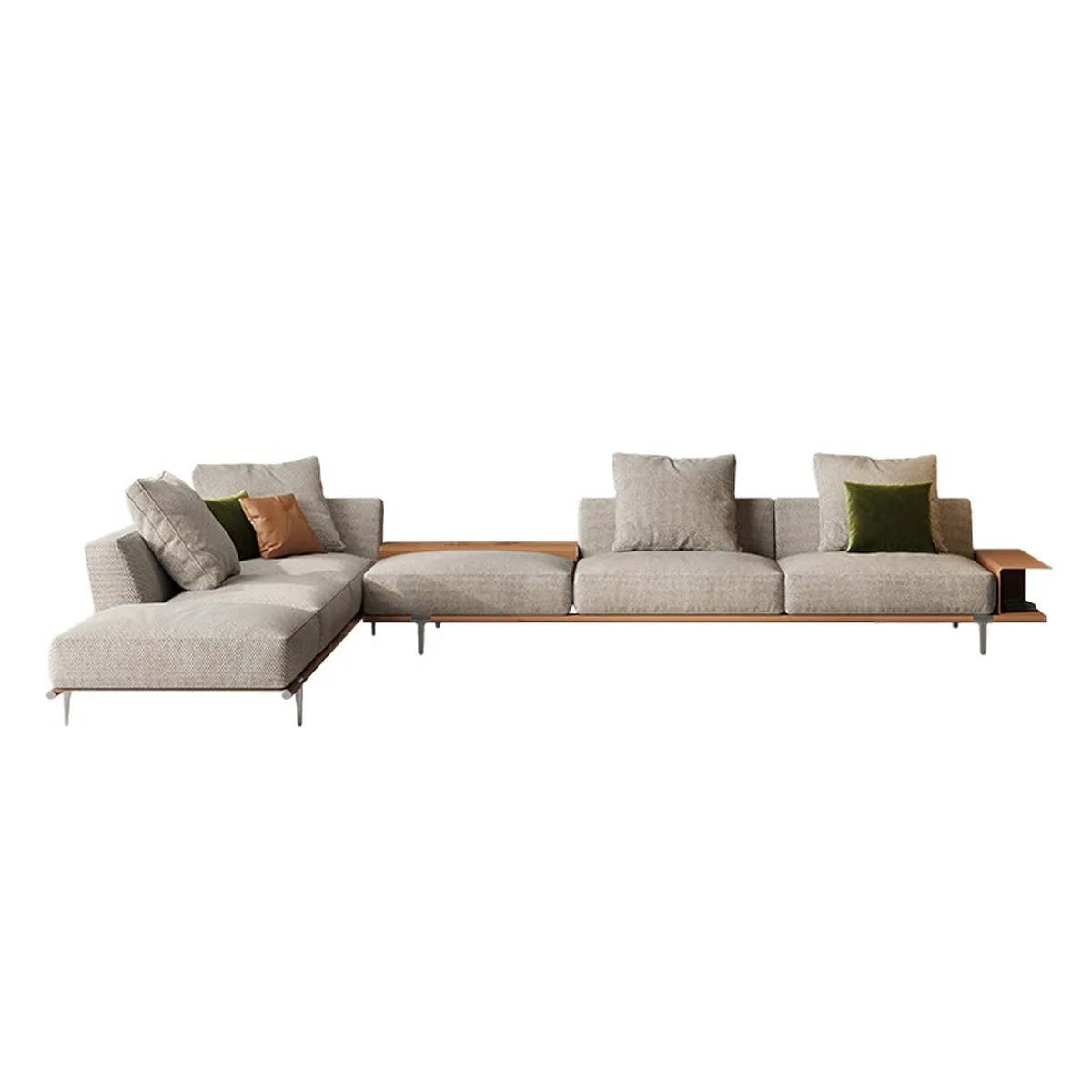#Modern Luxury Linen Fabric Sectional Sofa, Chic Living Room Couch Set at Competitive Wholesale Price