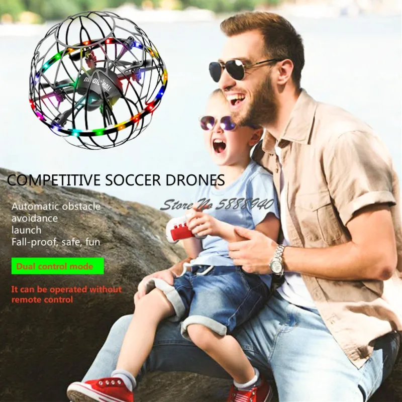 Smart Gesture Sensing Soccer Games Dual Mode Remote Control Drone 2.4G 3D Flip One Key Take Off Auto Altitude Hold RC Quadcopter