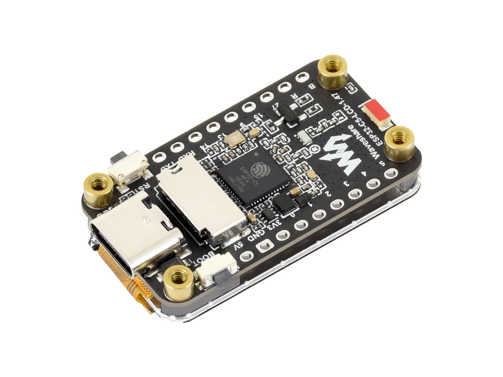 ESP32-C5-LCD-1.47LCD Display Development Board, RISC-V 32-bit Processor 172 × 320 Resolution 262K Color Support 2.4GHz/5GHz WiFI