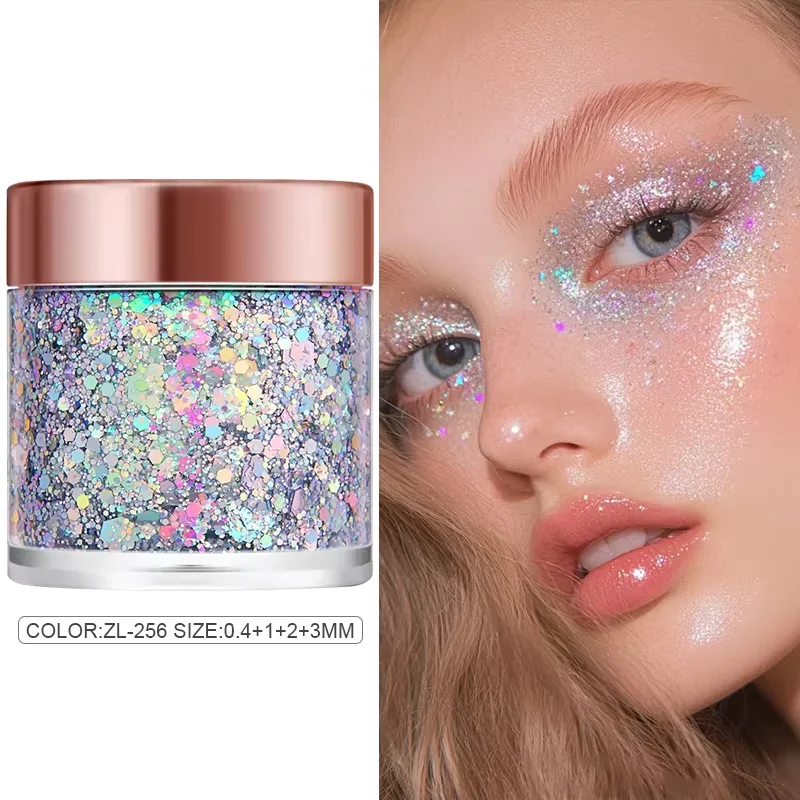 Chameleon Glitter Gel Sequins for Eye & Body Hair Makeup,Long-Lasting Eyeshadow Face Make Up Decorations for DIY Art & Parties