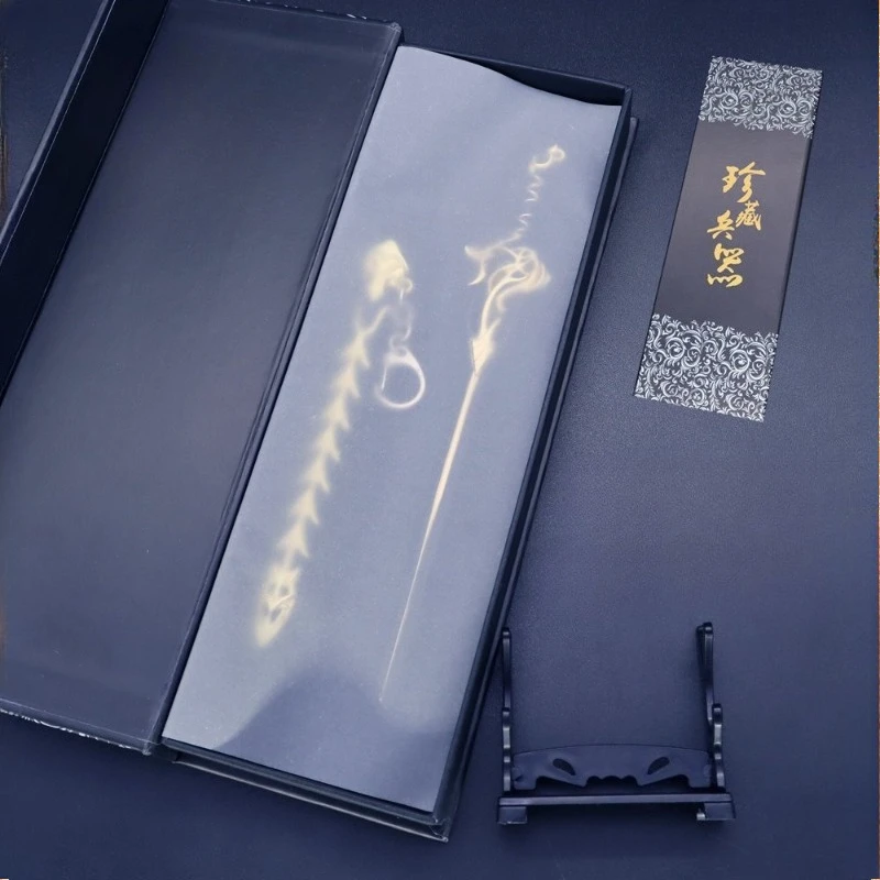 22 سنتيمتر/8.66in الصين أنيمي الطرفية السجن الظل السيف مع غمد سلاح معدني نموذج جامع مجموعة سطح المكتب زينة هدية #6