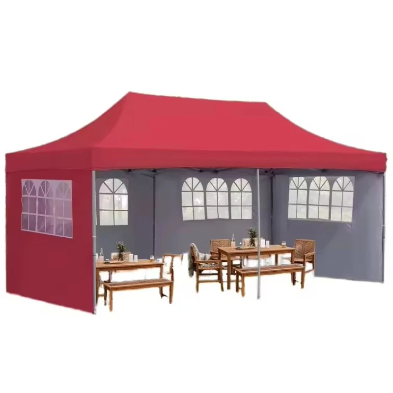10x20 dossel tenda gazebo 6x3 ao ar livre resistente carpa para negocio comercial tenda lipat toldo 2x2 3x3 gasebo tenda com sinal