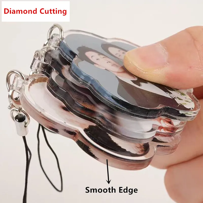 Adorável saco de acrílico acessórios personalizado bonito dos desenhos animados anime pet fotos pingente telefone ornamento jóias presente figura pingentes chaveiro