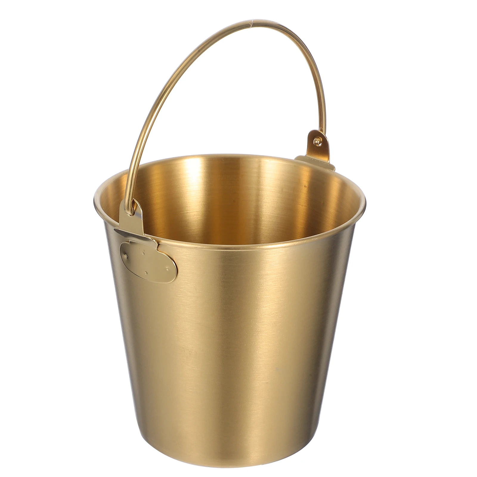 

Stainless Steel Ice Bucket French Fries Holder Metal Beer Winter 604 Buckets for Parties Drink