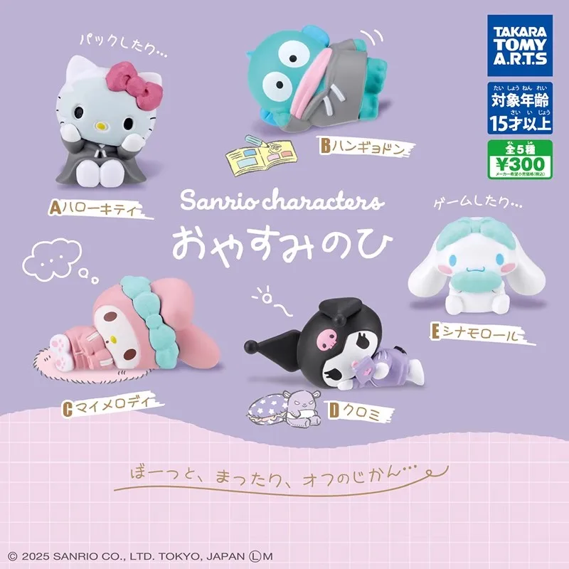 

TOMY Original 5Pcs Gashapon ハンギョドン Sanrio Characters Toys For Kids Gift Collectible Model Ornaments
