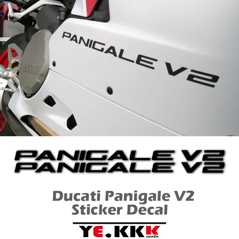 For DUCATI Panigale V2 Full Car Decal Sticker Fairing Sticker V2 Logo Custom Color Brushed Silver Black White