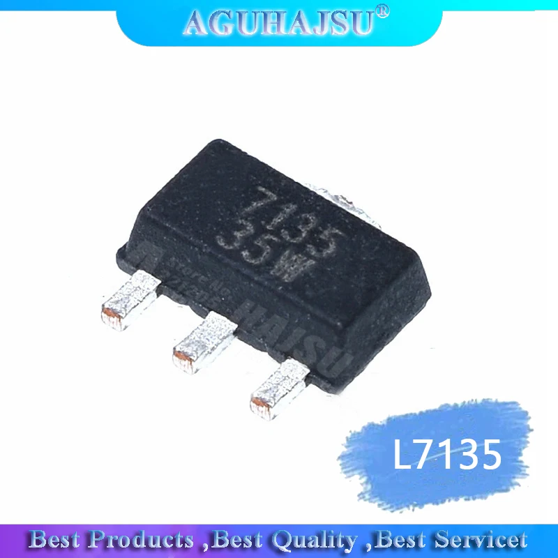 10pcs/lot L7135 AMC7135 constant current 350mA / 2.7-6V  LED driver chip SOT-89 new original