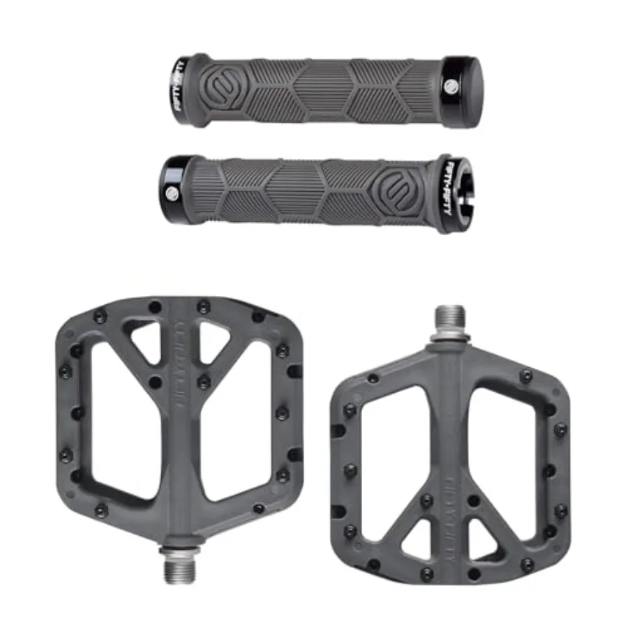 

Double Lock-On Mountain Bike Grips Bicycle Handlebar Locking Grips Non-Slip MTB Handle Grips Mountain Bike Pedals Non-Slip MTB