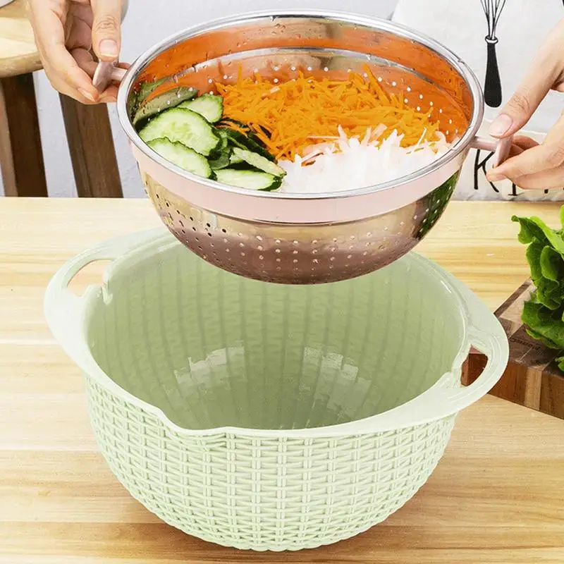 

Food Strainers Kitchen fruits Washing Filter Basket Vegetable Drainer bowl Spaghetti Strainer Colanders Bowl for Washing fruits