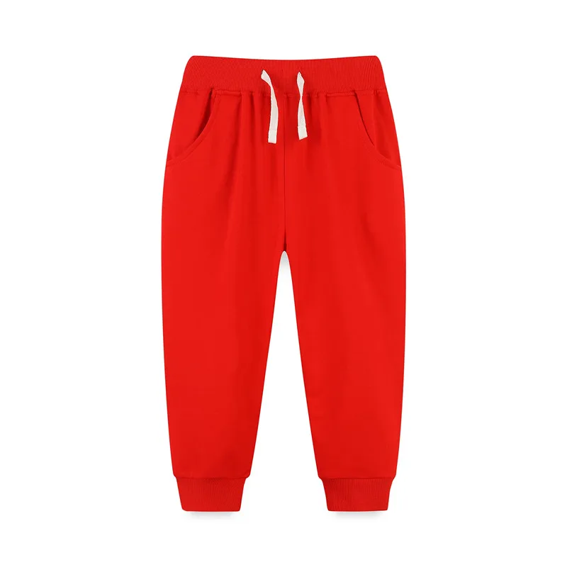Jumping Meters 2-7T Fashion Solid Boys Girls Trouser Hot Selling Boys Girl Summer Toddler Clothes Drawstring Kids Sweatpants