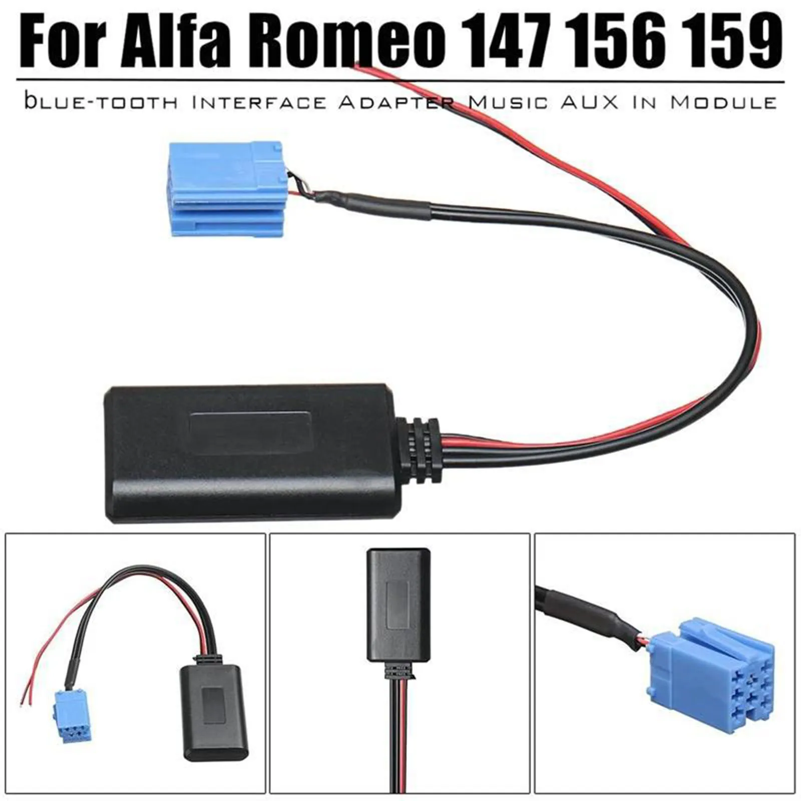 

Aux Bluetooth Music Adapter Radio Stereo Cable Accessories for Alfa Romeo 147 156 159