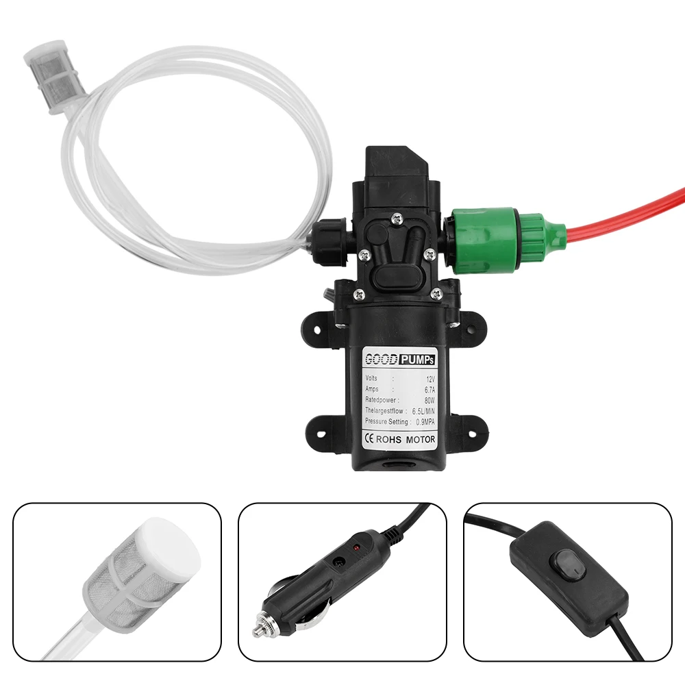 Portátil elétrico Car Wash Equipamento Set, Bomba de água de alta pressão, Água Limpeza Gun, Lavagem Cleaner, DC 12V