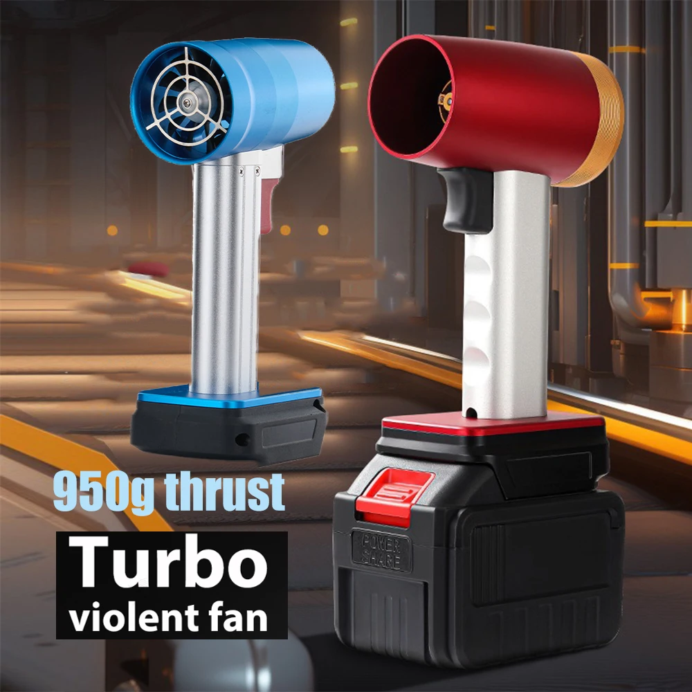 

Air Blower 300000RPM Turbo Jet Fan Brushless Motor Handheld Duct Fan Portable Fan 950g Thrust Blower for Makita/Dewalt/Milwaukee