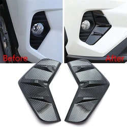 For Toyota RAV4 2019 2020 2021 2022 Front Fog Light Cover Fog Lights Lamps Eyelid Eyebrow Strip Molding Trims Exterior Auto Part