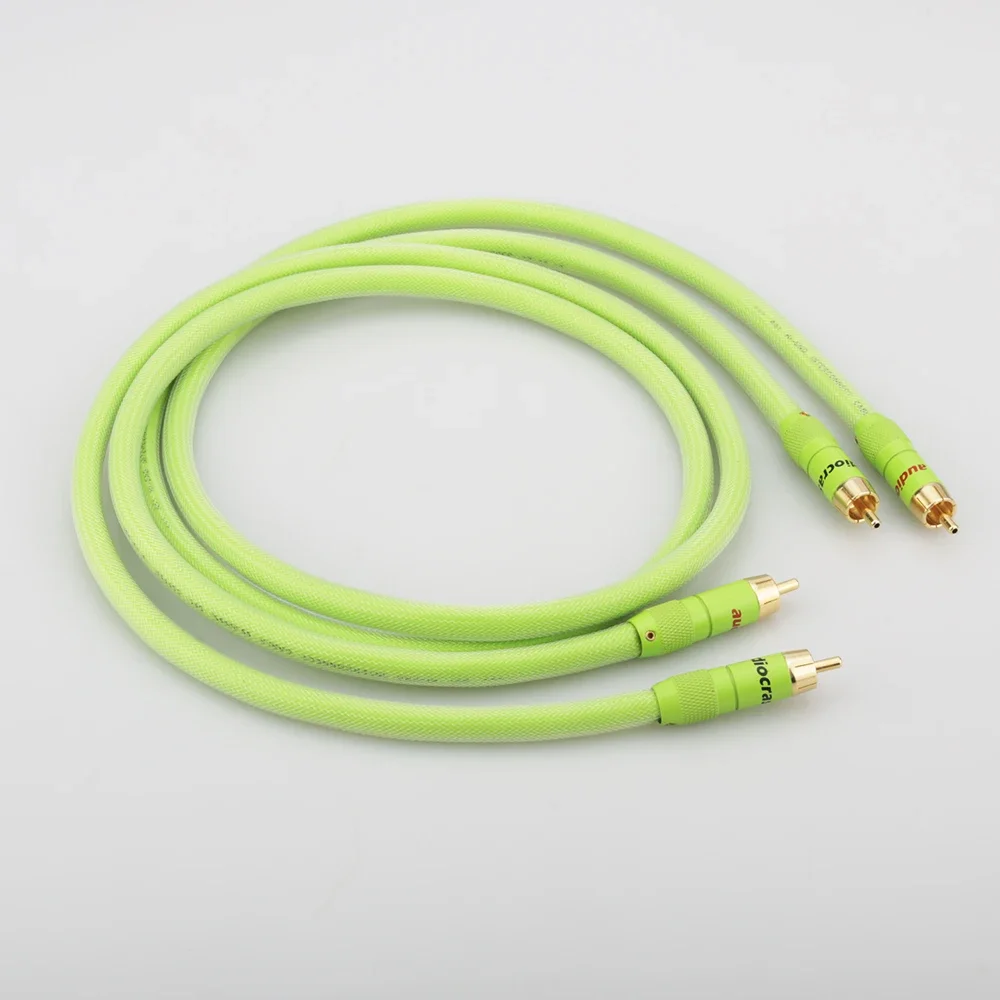 A51 99,9999% cabo de interconexão RCA de cobre OFC com 2RCA para cabo de áudio RCA HIFI