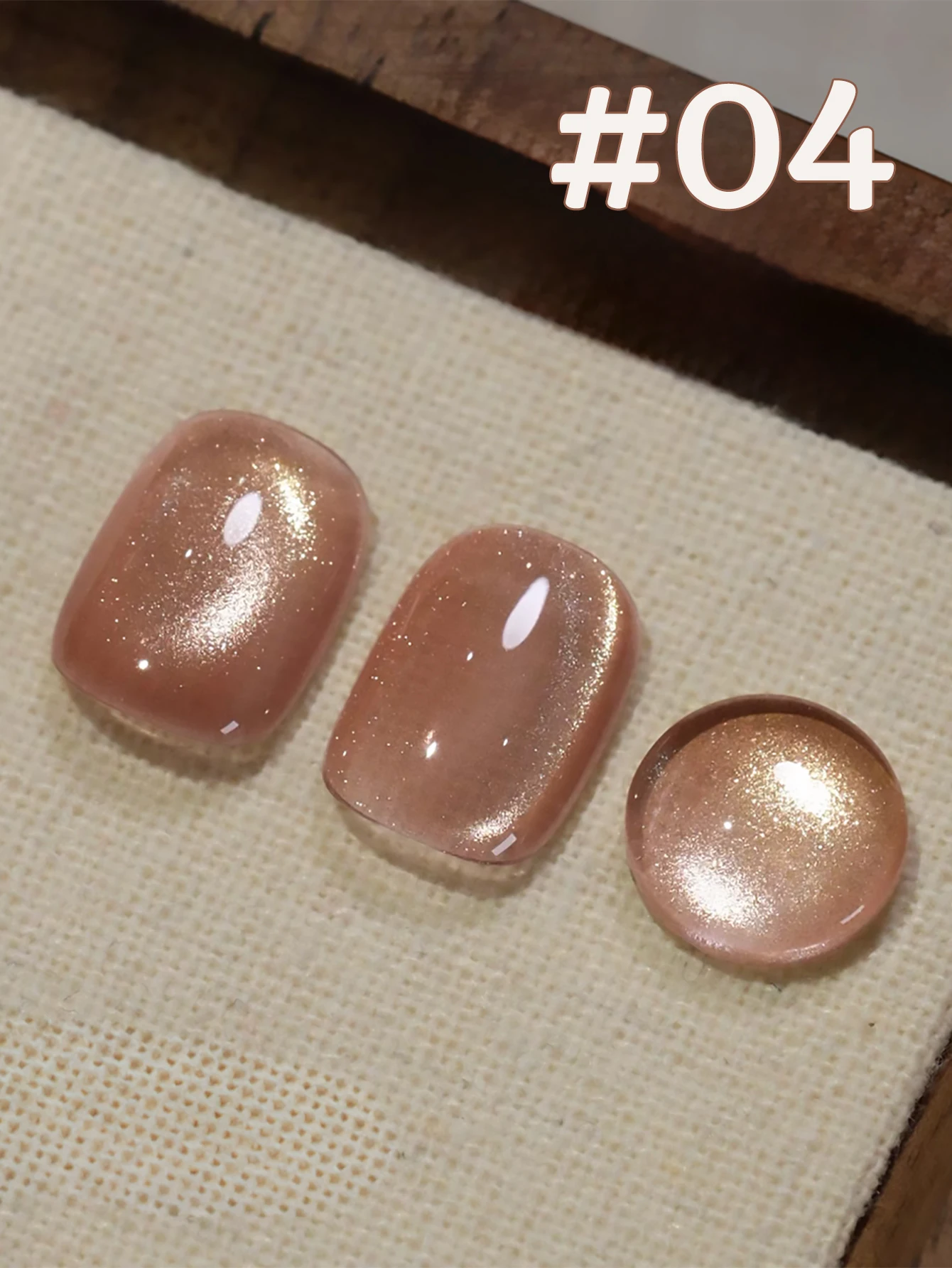 SHAKA 1-12 Stück Valentinstag Herbst Glitzer Meilad Aufhellender Karamell-Farbton Katzenauge Nagelkunst Golden Years Katzenauge Gel-Nagellack – Detail 7