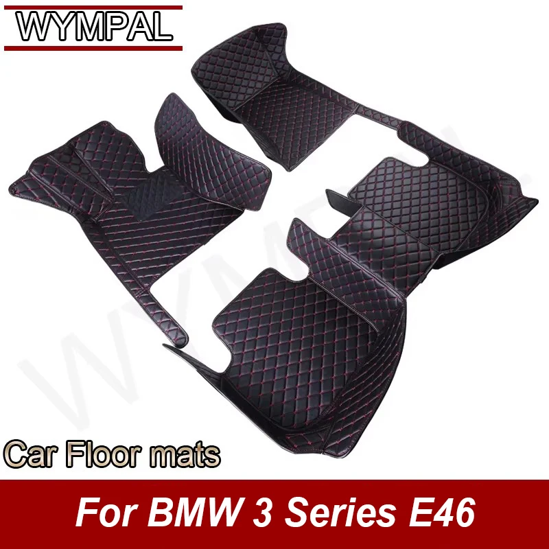 Car Floor Mats For BMW 3 Series E46 1998~2004 Durable Luxury Leather Mat Rugs Pad pets Interior Parts Accessories 1999