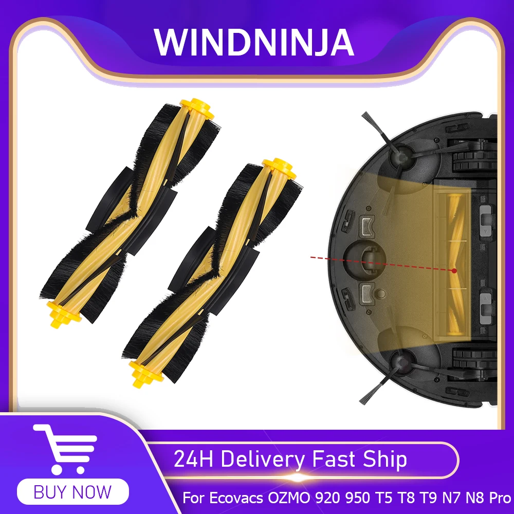 استبدال فرشاة الأسطوانة الرئيسية لـ Ecovacs OZMO 920 950 T5 T8 T9 N7 N8 Pro Yeedi 2 قطع غيار المكنسة الكهربائية الهجينة