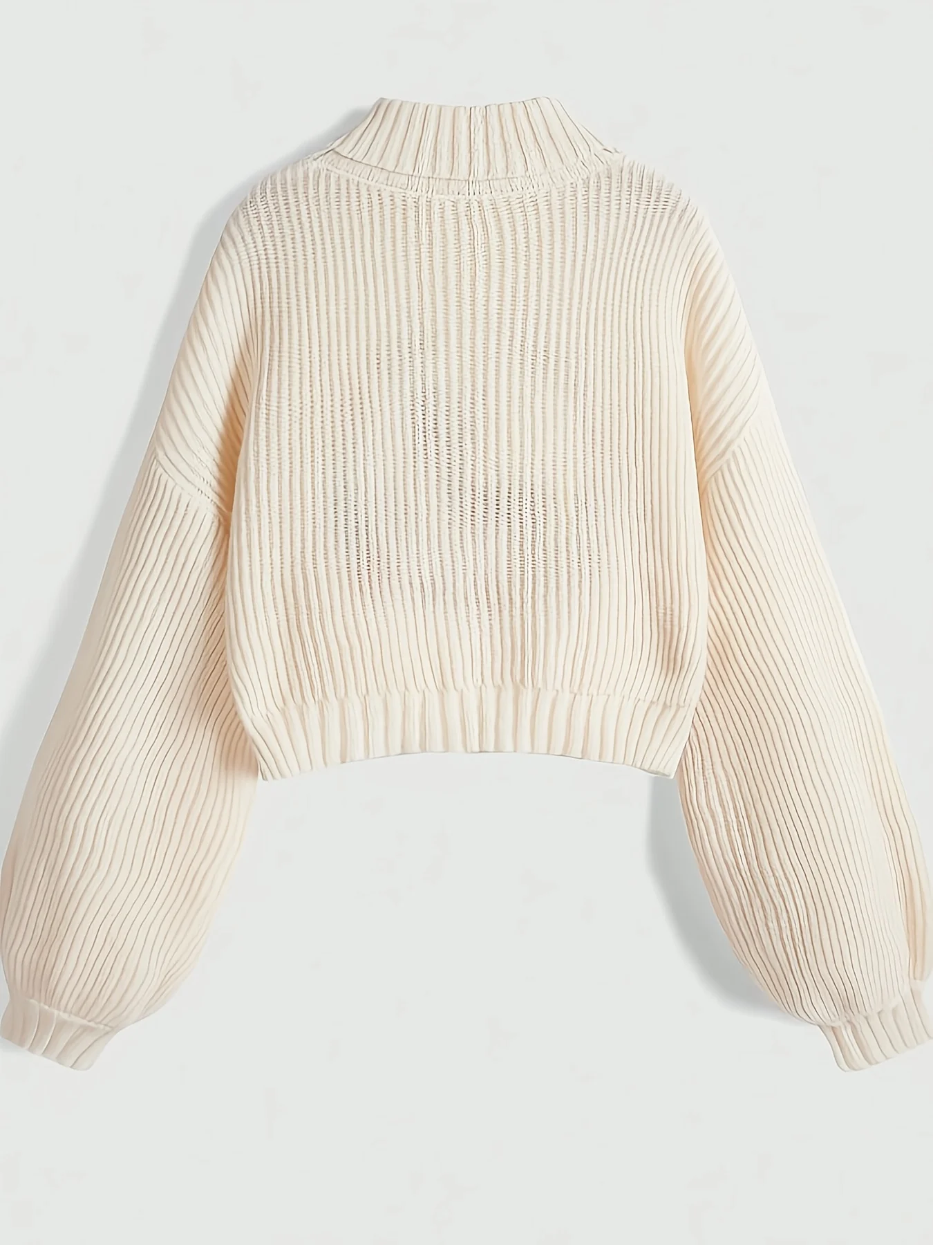 Deer-embroidery drop shoulder round neck long-sleeved sweater, fashionable knitted shirt for autumn and winter