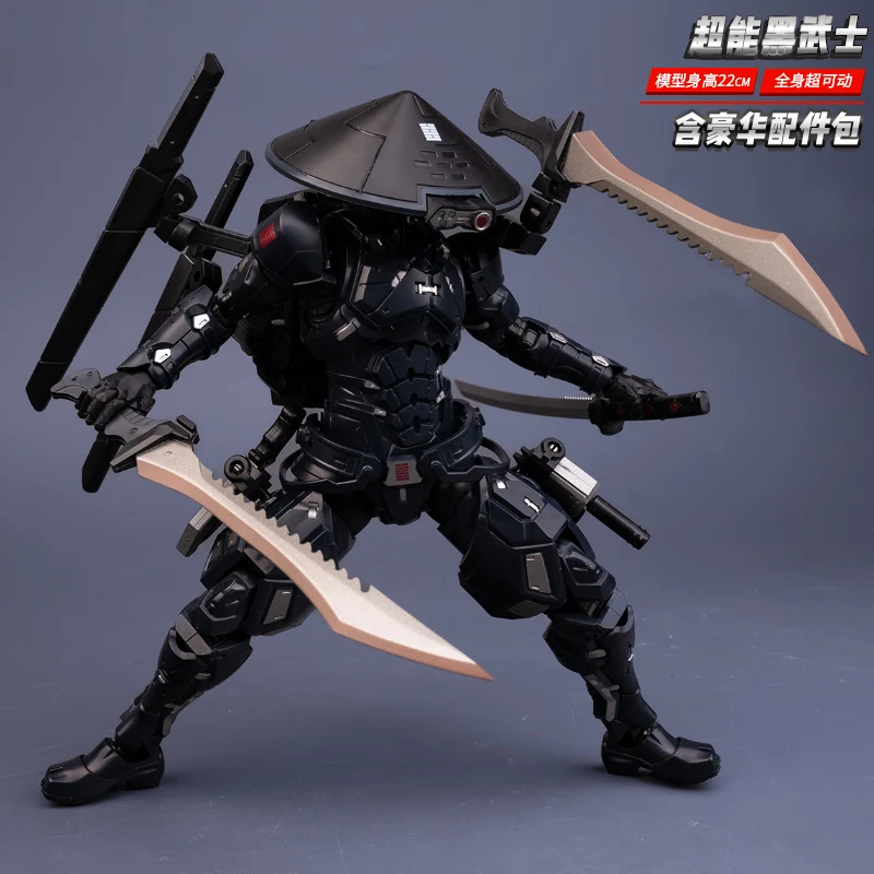 

Ultra-Active Black Warrior Collectible Action Figure Display Piece movable Finished Model Toy Snake Eye Soldier Figure
