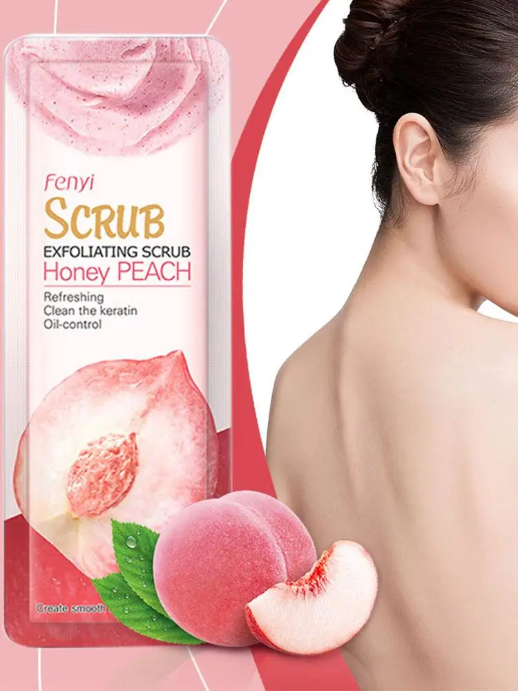 1/10/20/50/100 pièces beurre gommage corporel visage exfoliant extrait de pêche nettoyage en profondeur hydratant doux blanchissant soins de la peau soins du corps