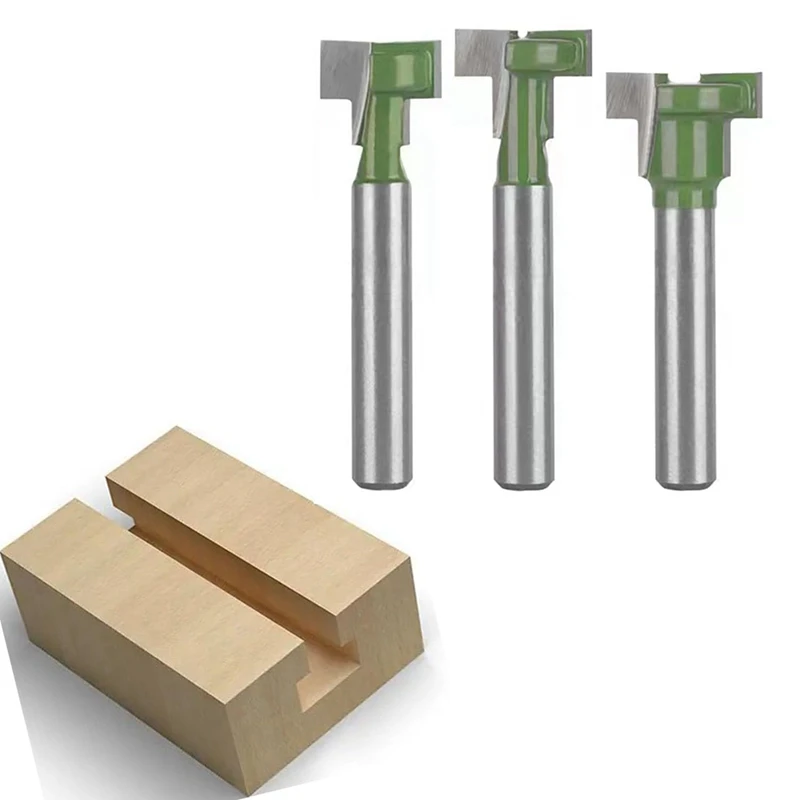 Keyhole Router Bits Set, 1/4Inch Shank Router Bit Set, 6 Pcs Router Bit Set 1/4&5/16&3/8&9/16&1/2&5/8 Inch Blade Diameter