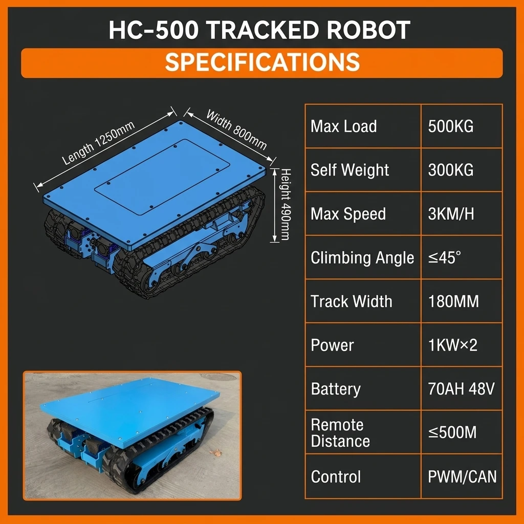 Customized Electric Crawler Chassis 0.5-10 Ton Rubber Track Undercarriage All Terrain Use Directly Factory Sale