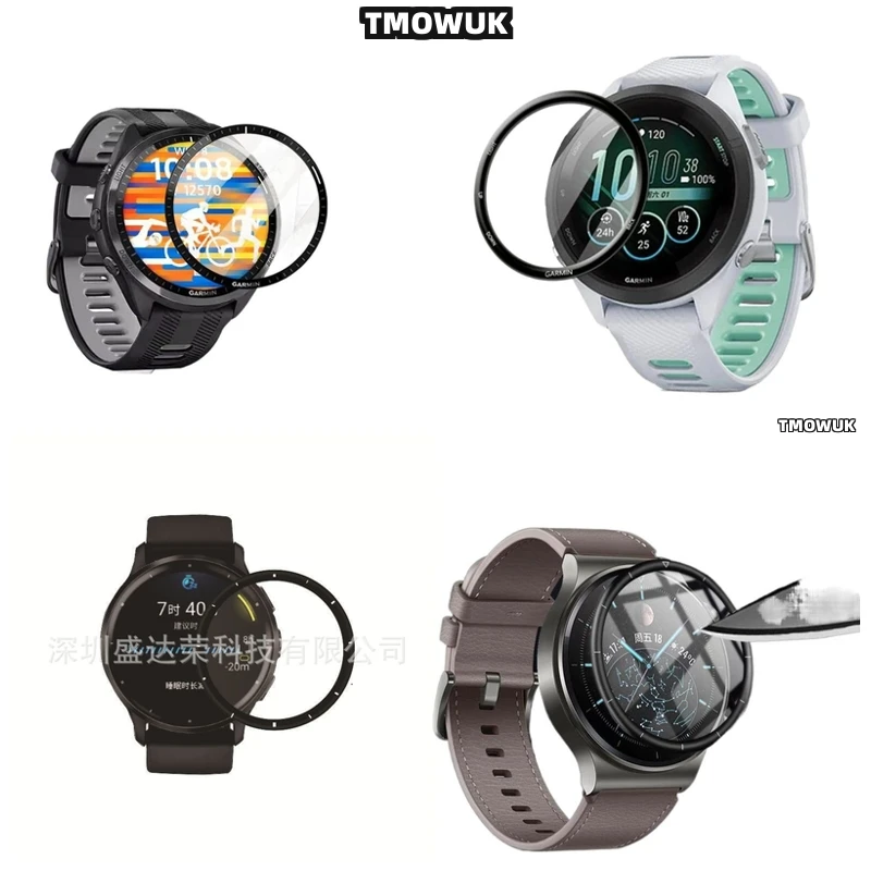 

For Garmin Forerunner 57 945 955 965 970 42mm 47mm - Soft Flexible Screen Protective Film, Anti-Scratch 3D Curved Full Cover PMM
