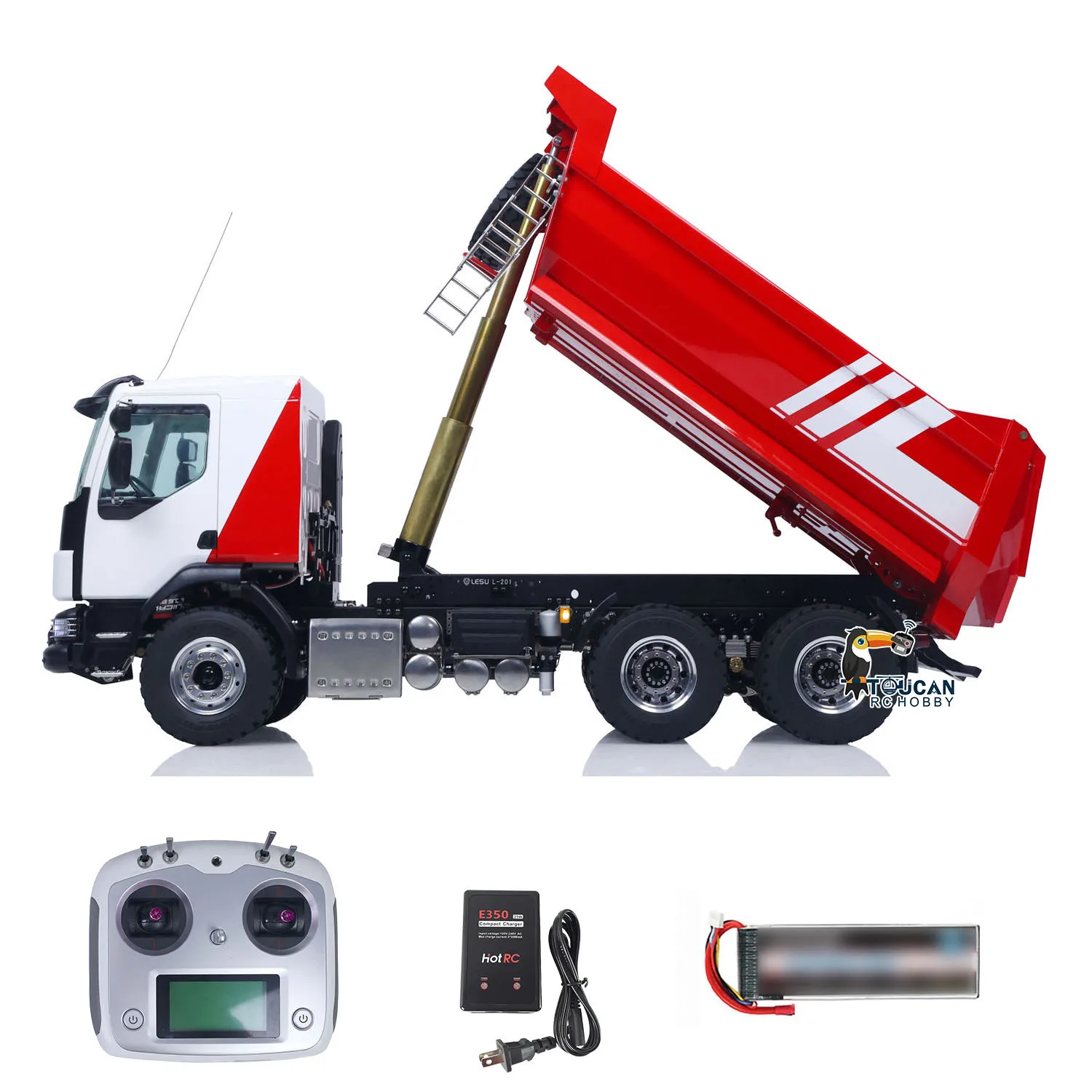 LESU 1:14 الهيدروليكية RC شاحنة قلابة 6x6 RTR التحكم عن بعد قلابة سيارات 2-Speed علبة التروس قفل تفاضلي نماذج الهيكل المعدني #5