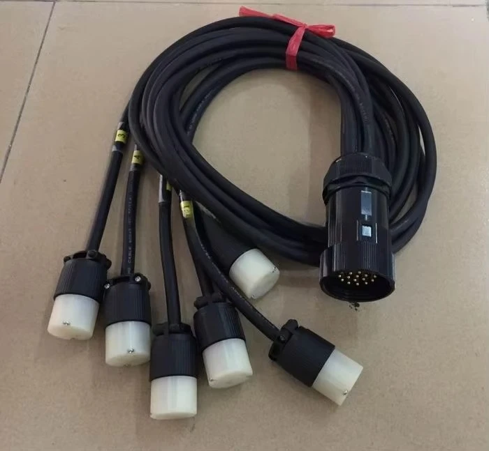 12 AWG Power Wire Socapex Breakout Cable إلى موصلات Edison Duplex الأمريكية