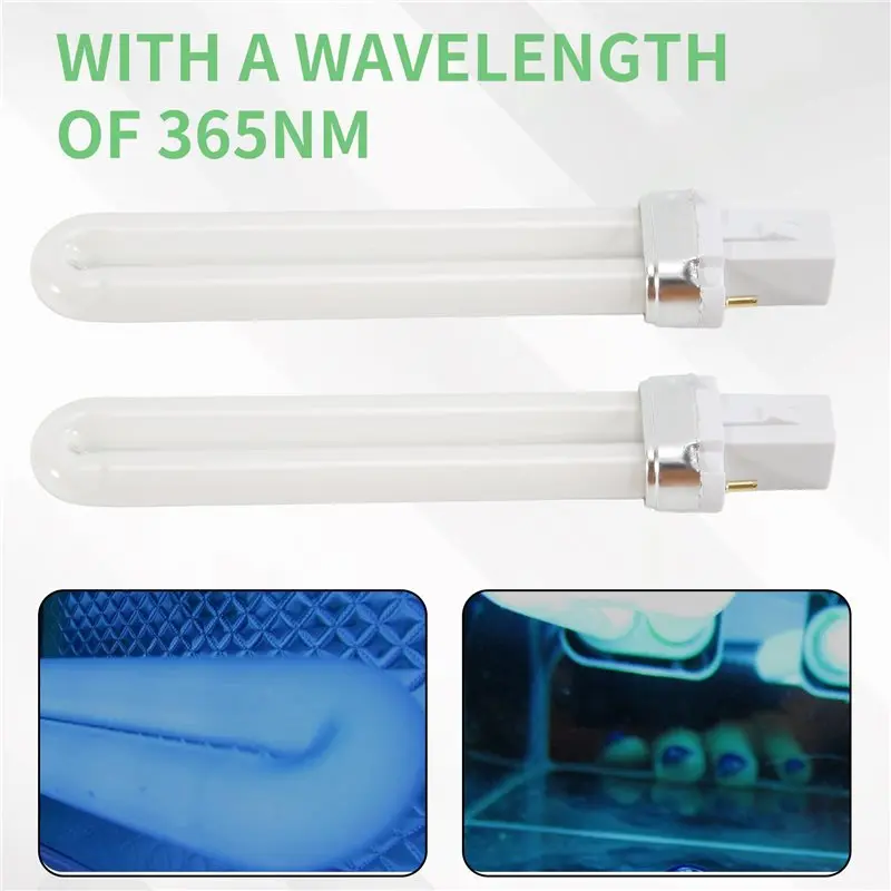 AT05-10PCS 9W Nail Uv Machine 365Nm Lamp Bulb Tube