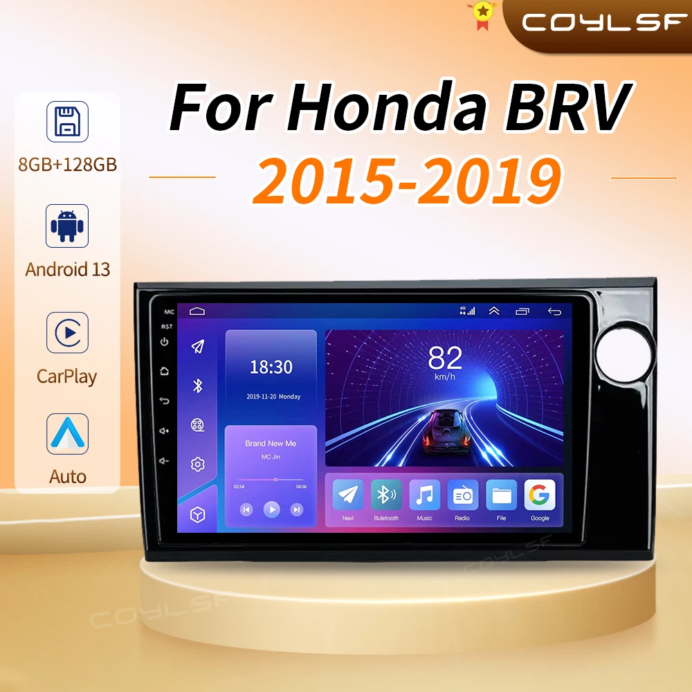 

Автомагнитола на Android 13 для Honda BRV LHD RHD 2015-2019, мультимедийный видеоплеер с GPS-навигацией, головное устройство Carplay с Wi-Fi + 4G DSP