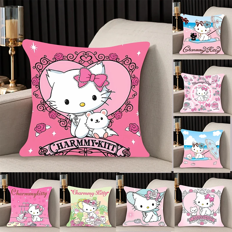 

home decor Pillow Cover Charmmy Kitty iving room bedroomo office car 45x45 Dakimakura Throw Pillows Square Pillowcase