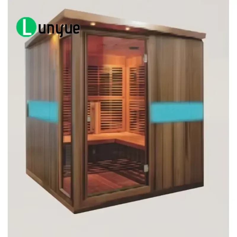 Prefabricated Indoor Sauna with Wood Stove Easy to Assemble Durable Solid Wood Home Spa for Gyms Apartments Quick