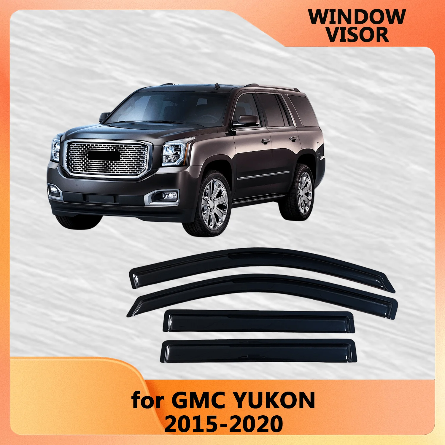 

Оконный козырек для GMC YUKON 2015 2016 2017 2018 2019 2020, ветровые дефлекторы, защита от дождя, дверной козырек, вентиляционные шторы, вентиляционный козырек