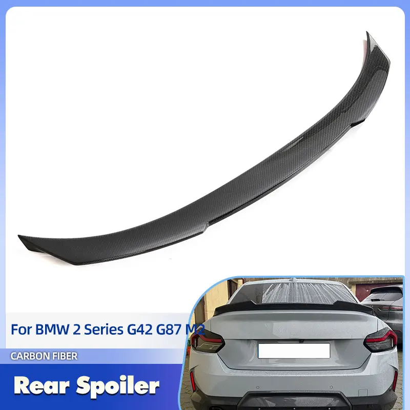 

Car Rear Trunk Spoiler Wings Full Carbon Fiber for BMW 2 Series G42 G87 M2 Coupe 2021-2025 Racing Rear Spoiler Boot Wing Lip