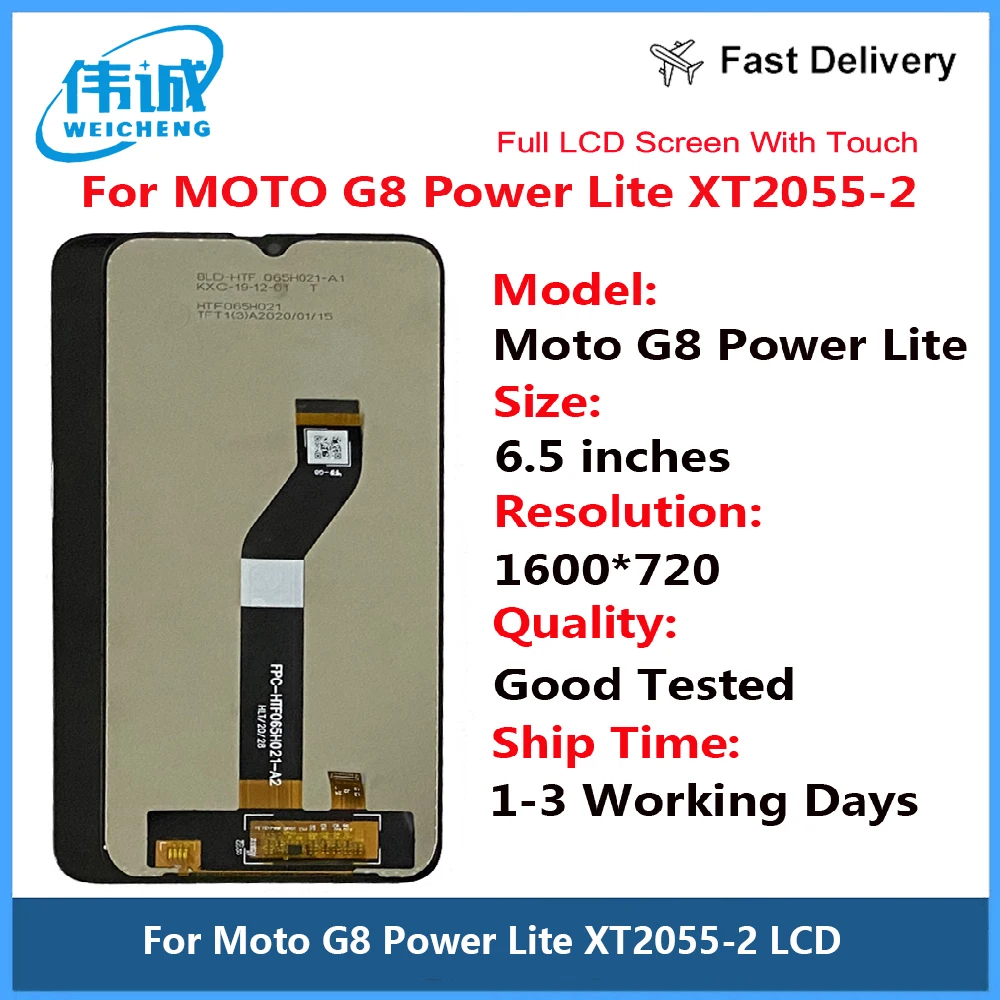 

NEW 6.5''LCD for Motorola Moto G8 Power Lite Lcd XT2055-2 LCD Display Touch Screen Digitizer Assembly G8 Power Lite LCD