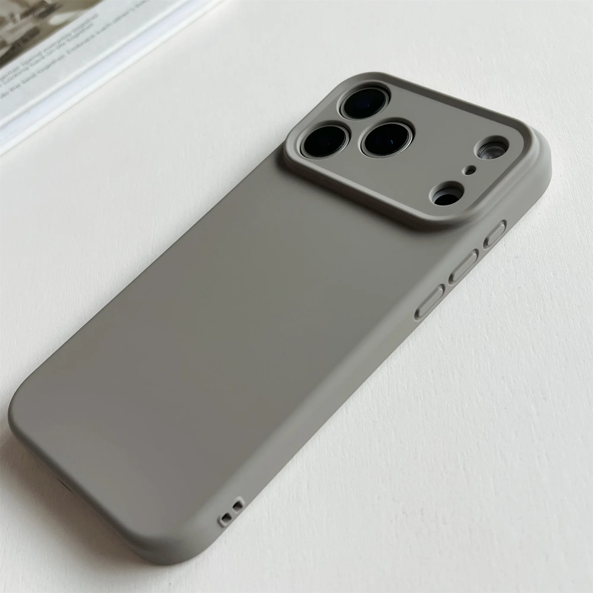 TPU Shockproof Cover For iPhone 17 16  Pro Max For iPhone 17Air 16 15 14 Pro Case Liquid Silicone Original TPU Protect Case