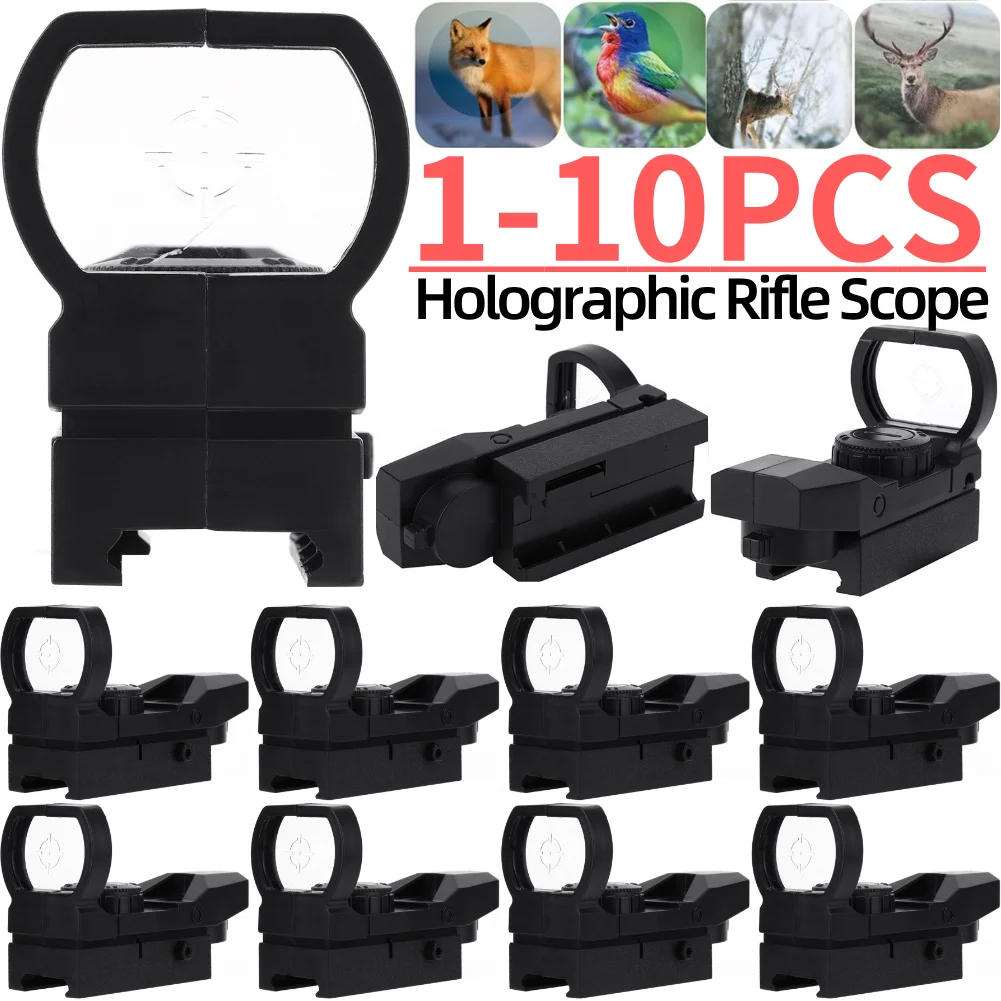 1-10 قطعة نطاق البصر النقطة الخضراء ABS البصريات المنعكس البصر مشاهد المدمجة البصريات المنعكس مشاهد المدمجة لبنادق جبل السكك الحديدية 20 مللي متر