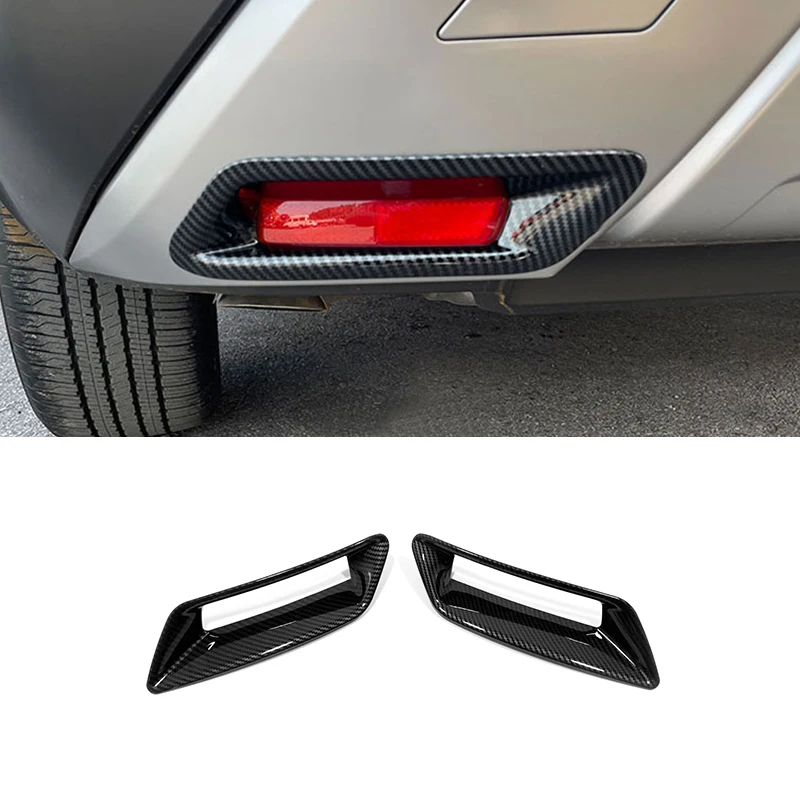 For Nissan X Trail T33 Rogue 2021 2022 2023 ABS Carbon/Chrome Car Front Bumper Headlamp Brow Trim Frame Sticker Accessories 4PCS