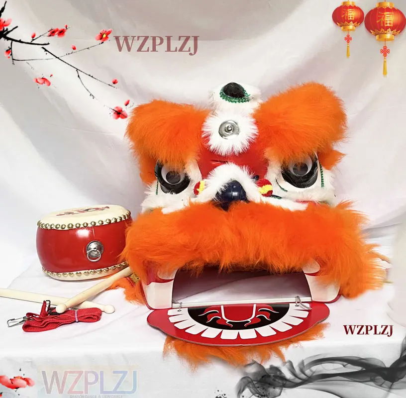 

Kid Outdoor 14inch Lion Dance Costume Drum 5-12 Age Child Play Party Performance Sport Toy Festival Christmas Stage