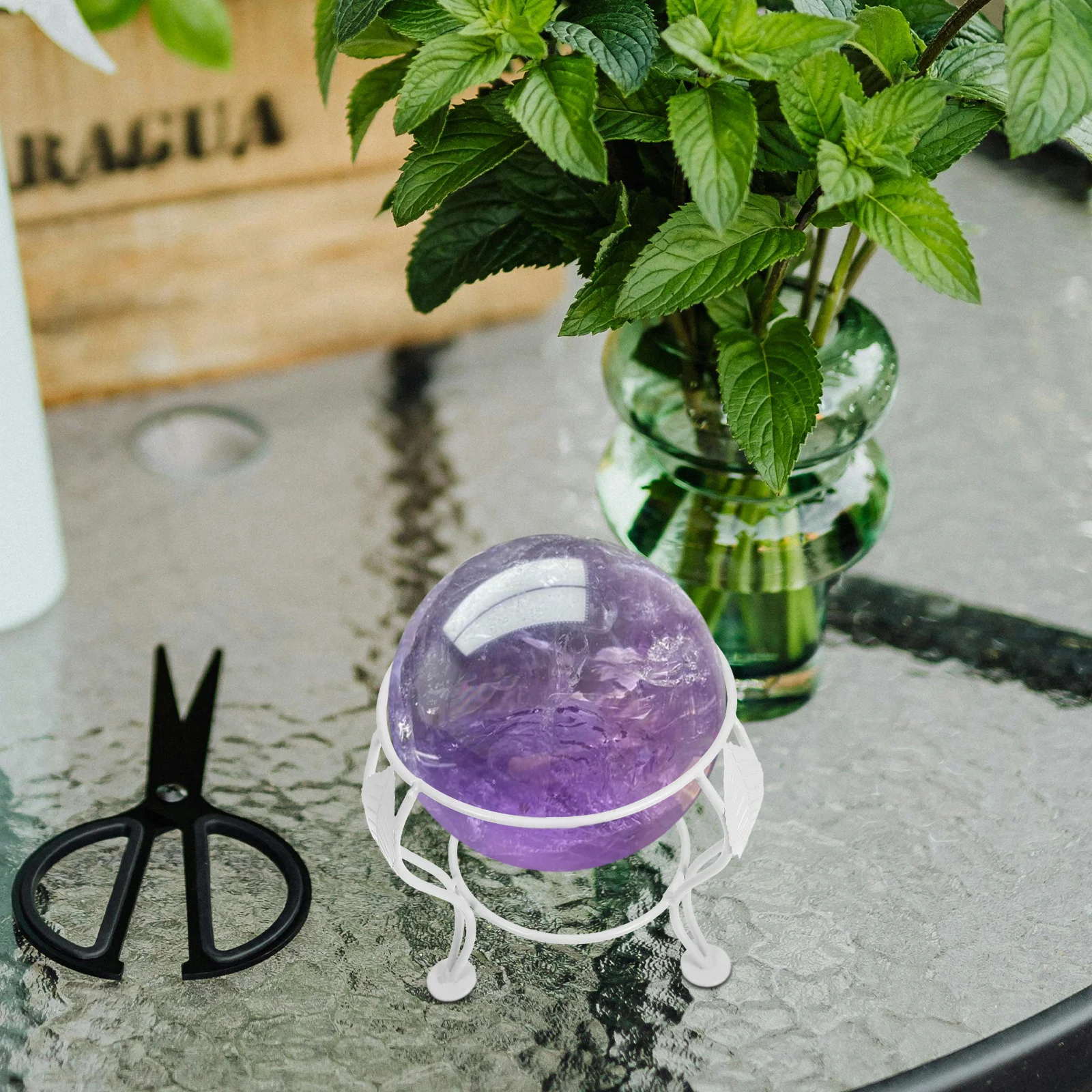 

Creative Metal Gazing Ball Stand European Style Garden Decoration for Outdoor Durable Iron Plant Holder Display Rack Flower Pot