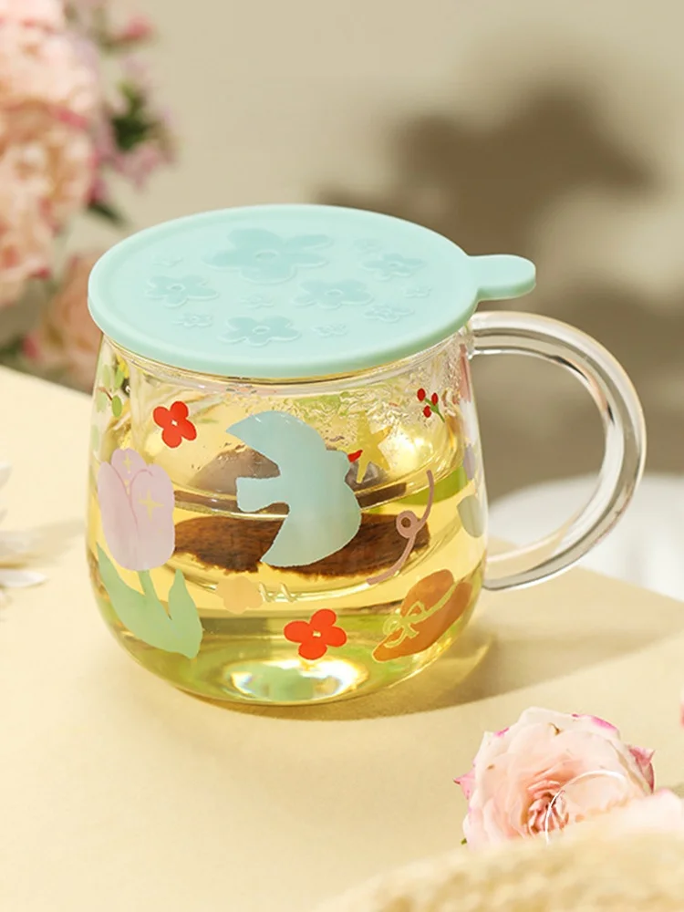 

Стеклянная кружка из высококачественного боросиликатного стекла, большая емкость, креативный дизайн, для женщин, для домашнего использования, прочная, термоизолированная, универсальная.