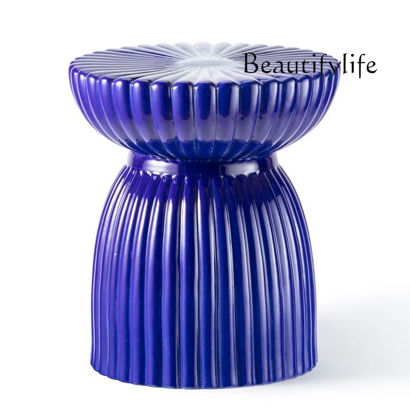 Nordic art simple modern design bedside table personalized decorative table French solid wood stool fashion