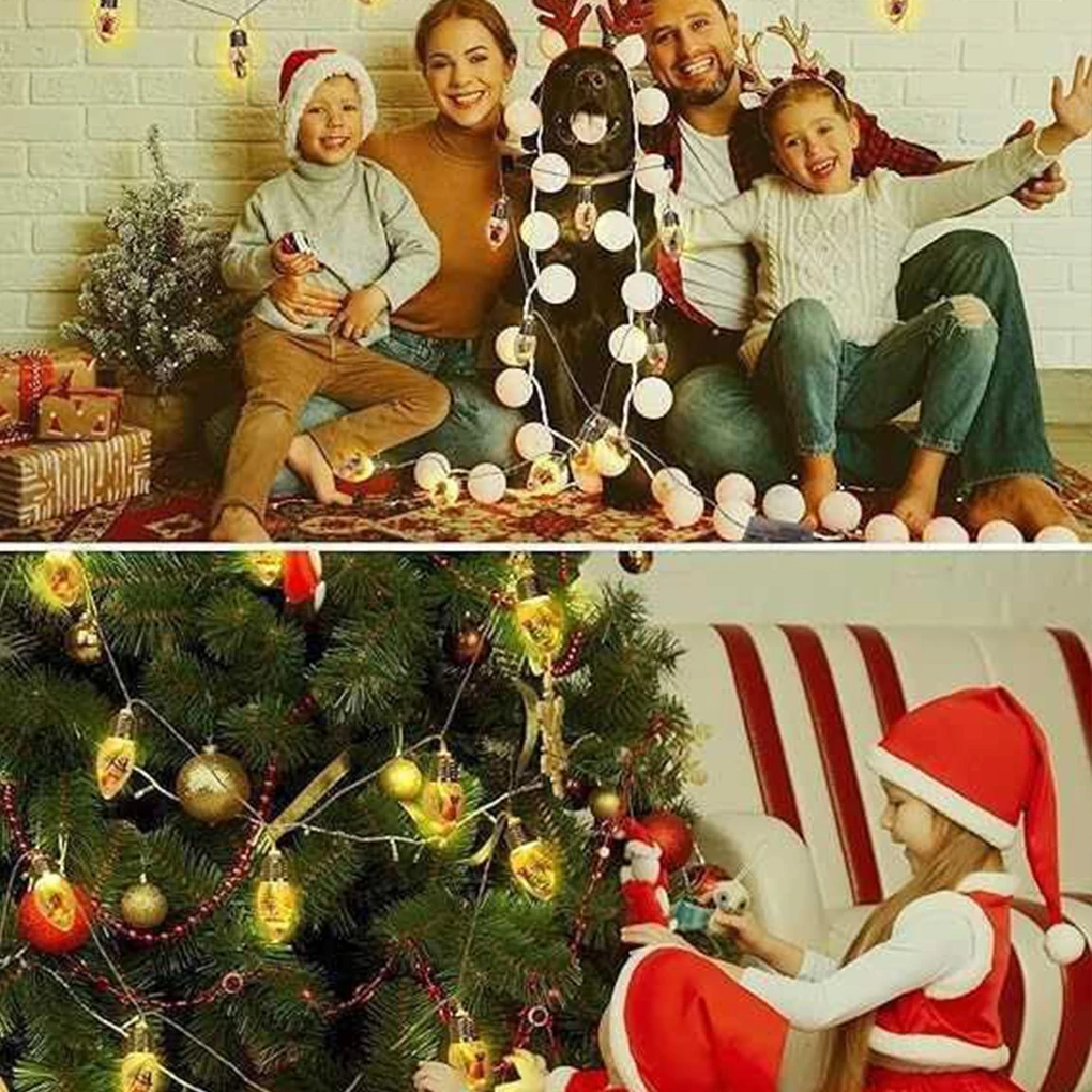 ABS Soft Light Led Christmas Lights For Cozy Christmas Nights Christmas Light Bulb String Composed Christmas tree style