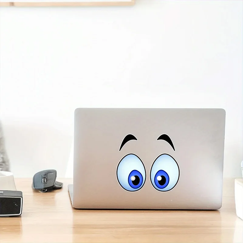 14x12.5cm Cartoon Eye Decor Vinyl Decals Scratch Hider For Car Truck Motorcycle Bumper Window Smooth Surfaces
