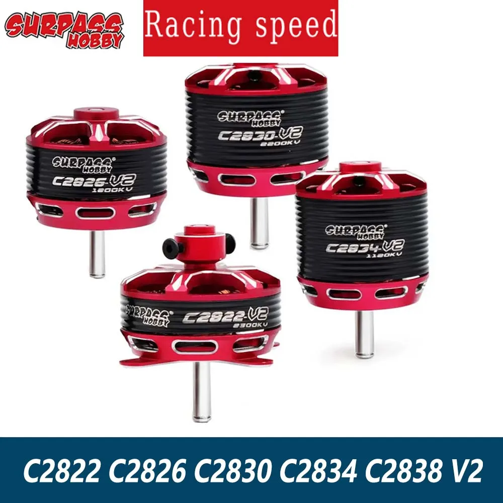 

Surpass Hobby Outrunner Brushless Motor C2822 2826 2830 2834 2838 V2 for RC Fixed-wing Quadcopter Drone Airplane Glider Aircraft