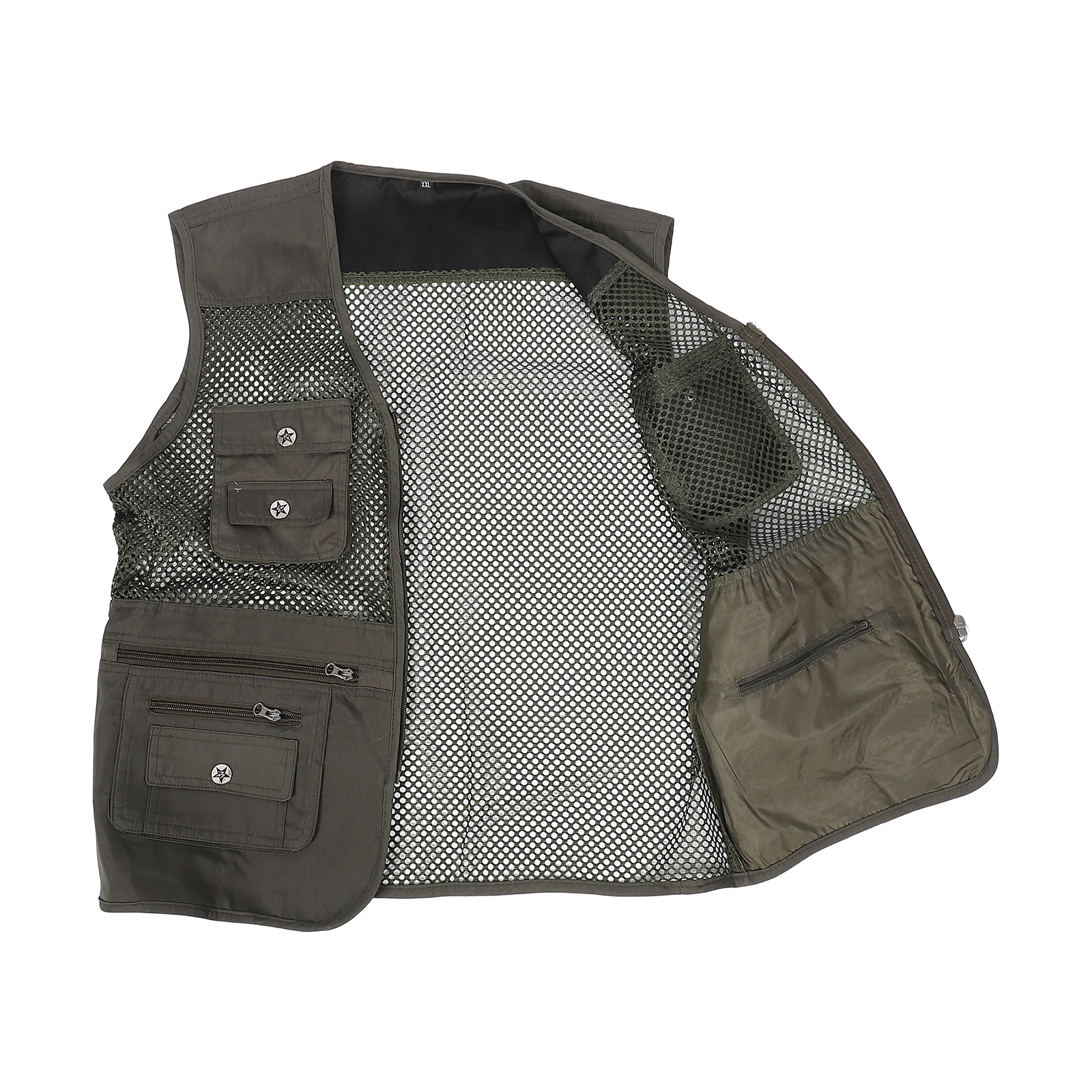 

Multi Pocket Mesh Vest Mens Lightweight Breathable Adjustable Hiking Camping Outdoor Recreation Storage Pockets