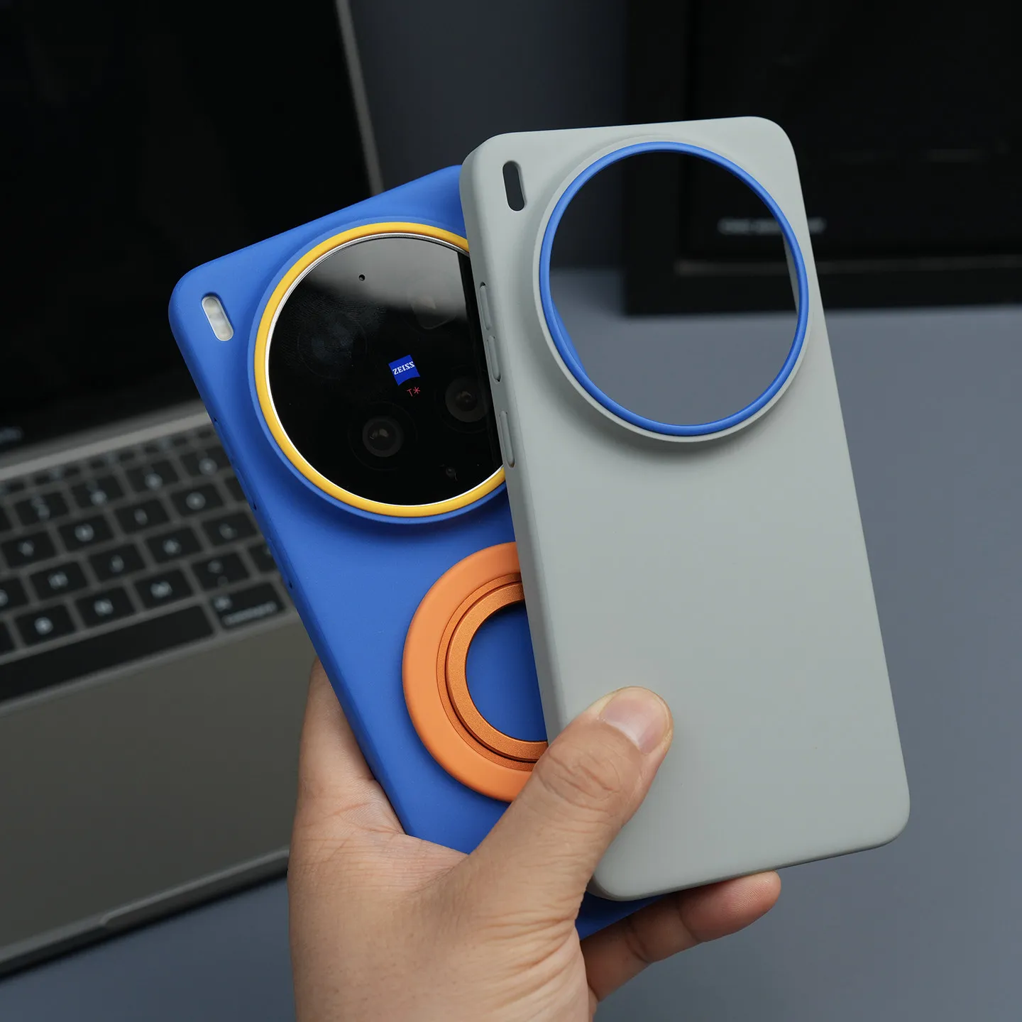 Etui na Vivo X300 Ultra X300s Matowe z Pierścieniem na Obiektyw, Podwyższonym Ochronnym Elementem Przed Upadkiem, Magnetyczne, Ochronne Etui na Telefon Vivo X300Ultra, Nowy Design — zdjęcie produktu 2